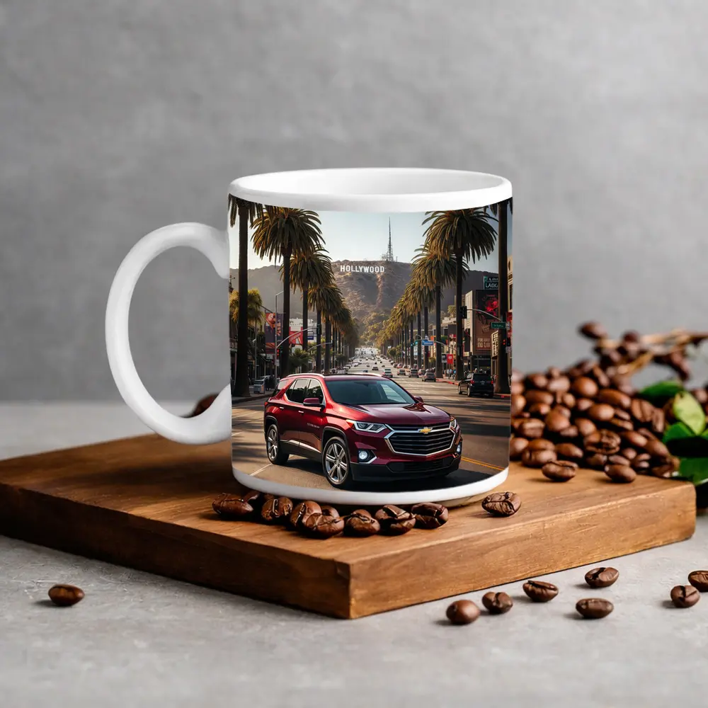Chevrolet Traverse Red SUV Hollywood Boulevard – Mugs