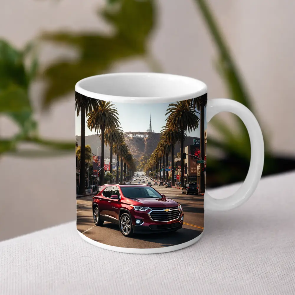 Chevrolet Traverse Red SUV Hollywood Boulevard – Mugs