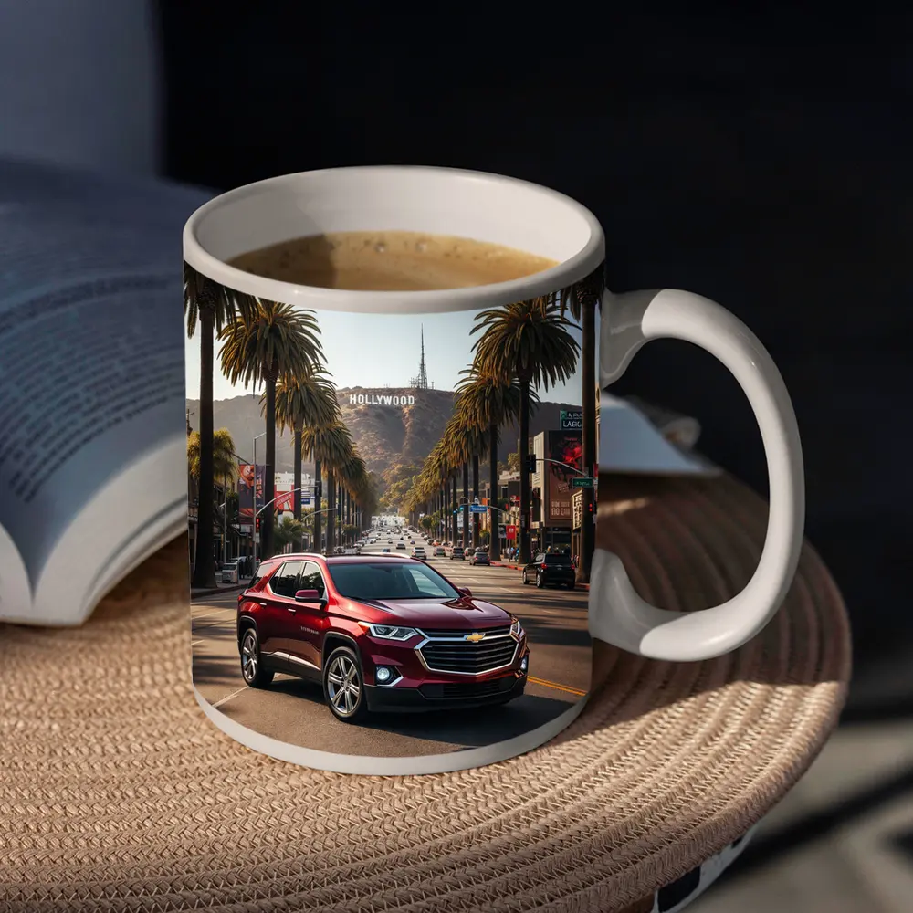 Chevrolet Traverse Red SUV Hollywood Boulevard – Mugs