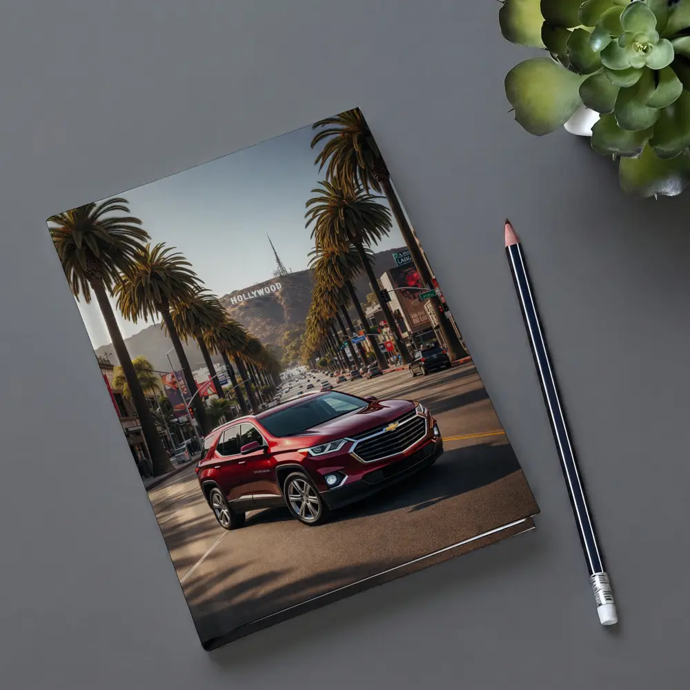 Chevrolet Traverse Red SUV Hollywood Boulevard – Notebooks