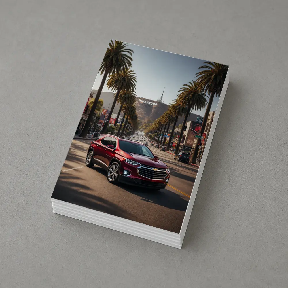 Chevrolet Traverse Red SUV Hollywood Boulevard – Postcards