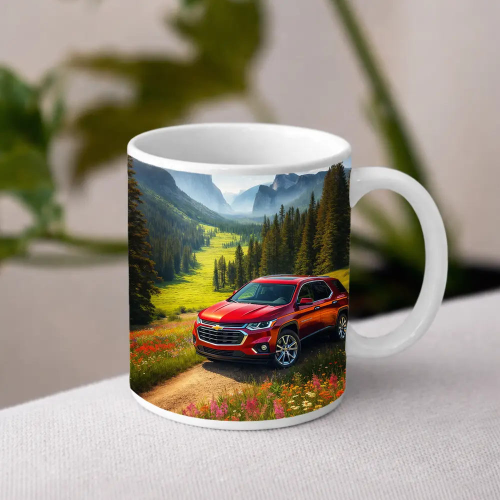 Chevrolet Traverse Red SUV Mountain Valley – Mugs