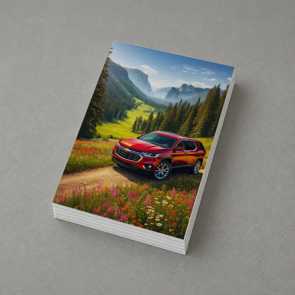 Chevrolet Traverse Red SUV Mountain Valley – Postcards