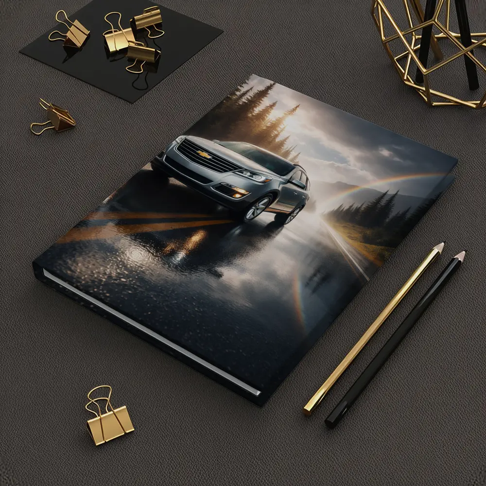 Chevrolet Traverse On Rainy Forest Road – Notebooks