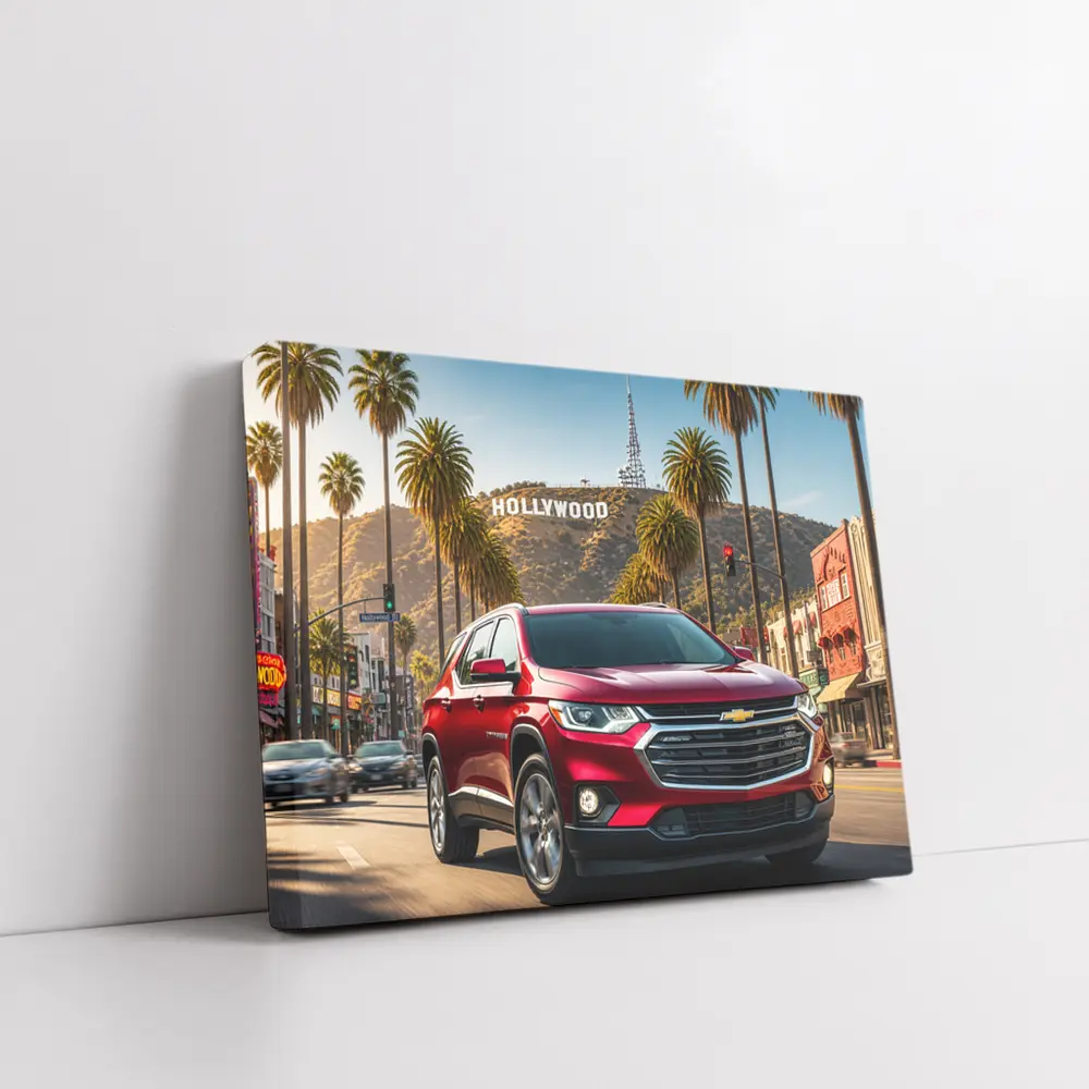 Chevrolet Traverse Cruising Hollywood Los Angeles Street – Wall Art