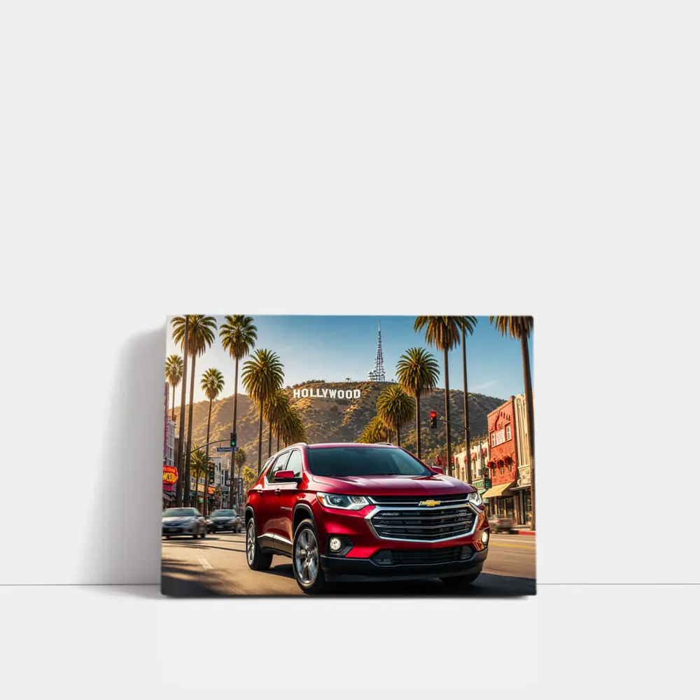 Chevrolet Traverse Cruising Hollywood Los Angeles Street – Wall Art