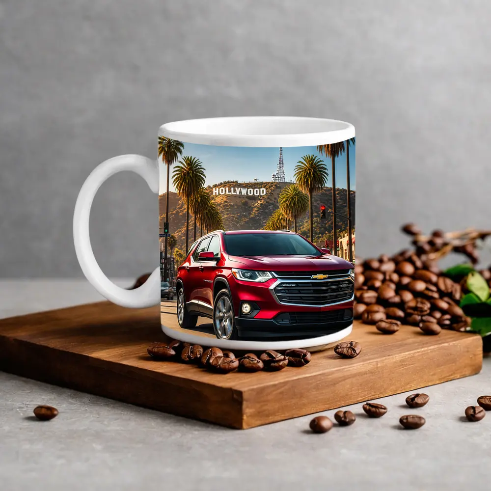 Chevrolet Traverse Cruising Hollywood Los Angeles Street – Mugs