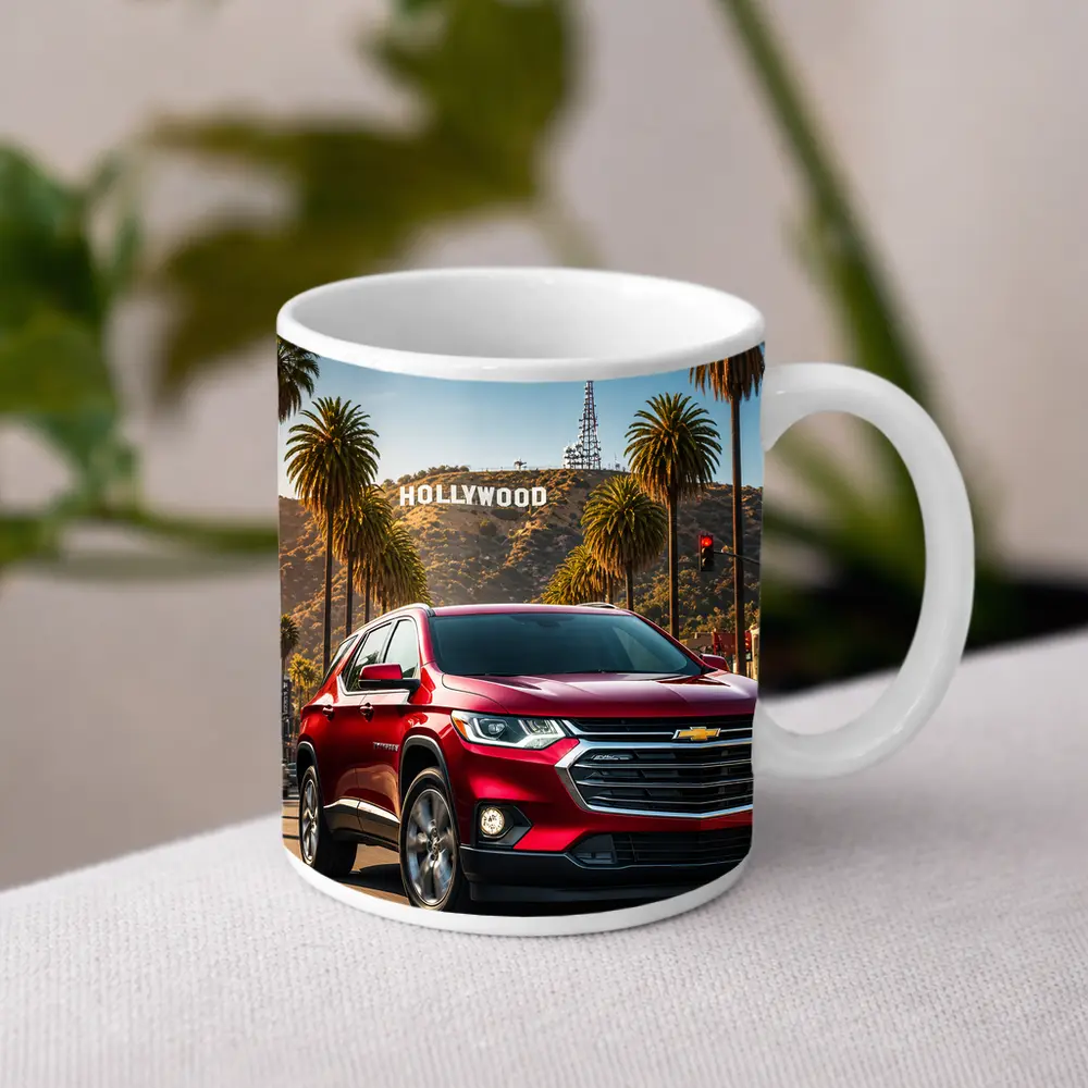 Chevrolet Traverse Cruising Hollywood Los Angeles Street – Mugs