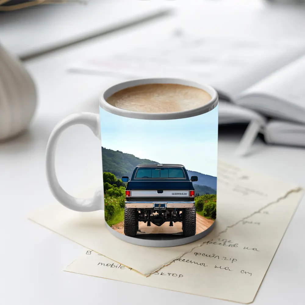 Chevrolet Silverado Lifted Truck Mountain Dirt Road – Mugs