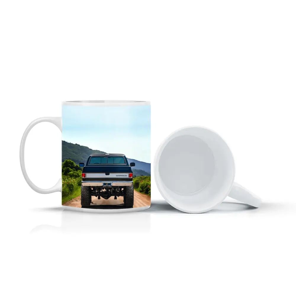Chevrolet Silverado Lifted Truck Mountain Dirt Road – Mugs