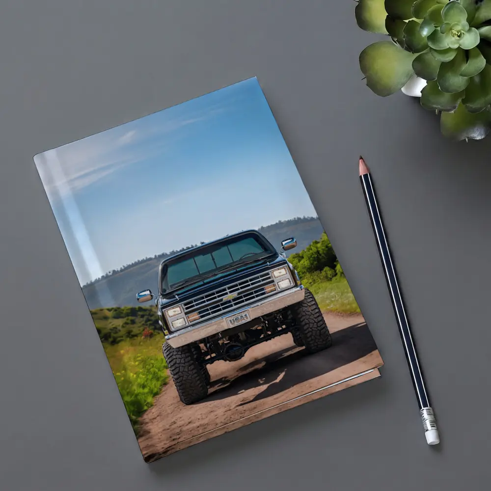Chevrolet Silverado Lifted Truck Dirt Road Mountains – Notebooks