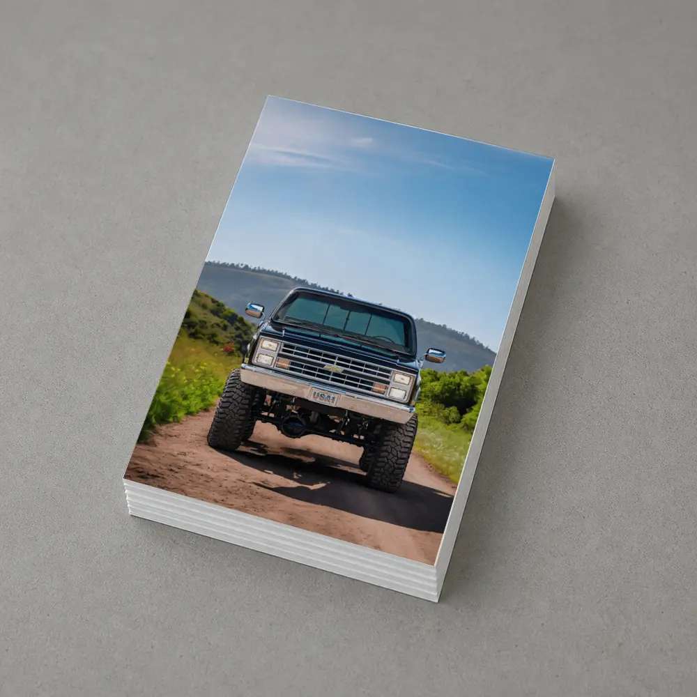 Chevrolet Silverado Lifted Truck Dirt Road Mountains – Postcards