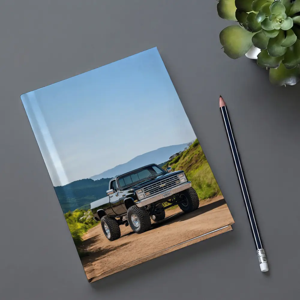 Chevrolet Silverado Lifted Truck Dirt Road Mountains – Notebooks