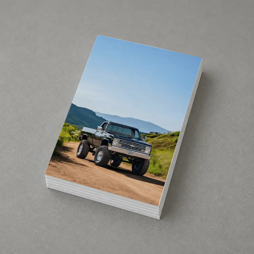 Chevrolet Silverado Lifted Truck Dirt Road Mountains – Postcards