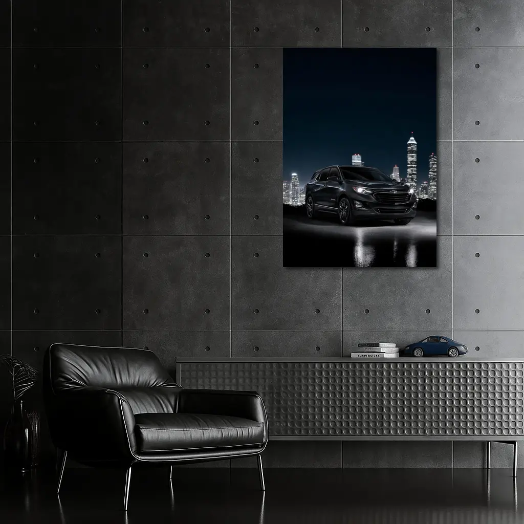 Chevrolet Equinox Black SUV City Night – Wall Art