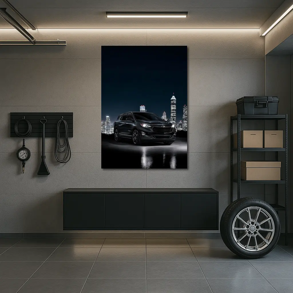 Chevrolet Equinox Black SUV City Night – Wall Art