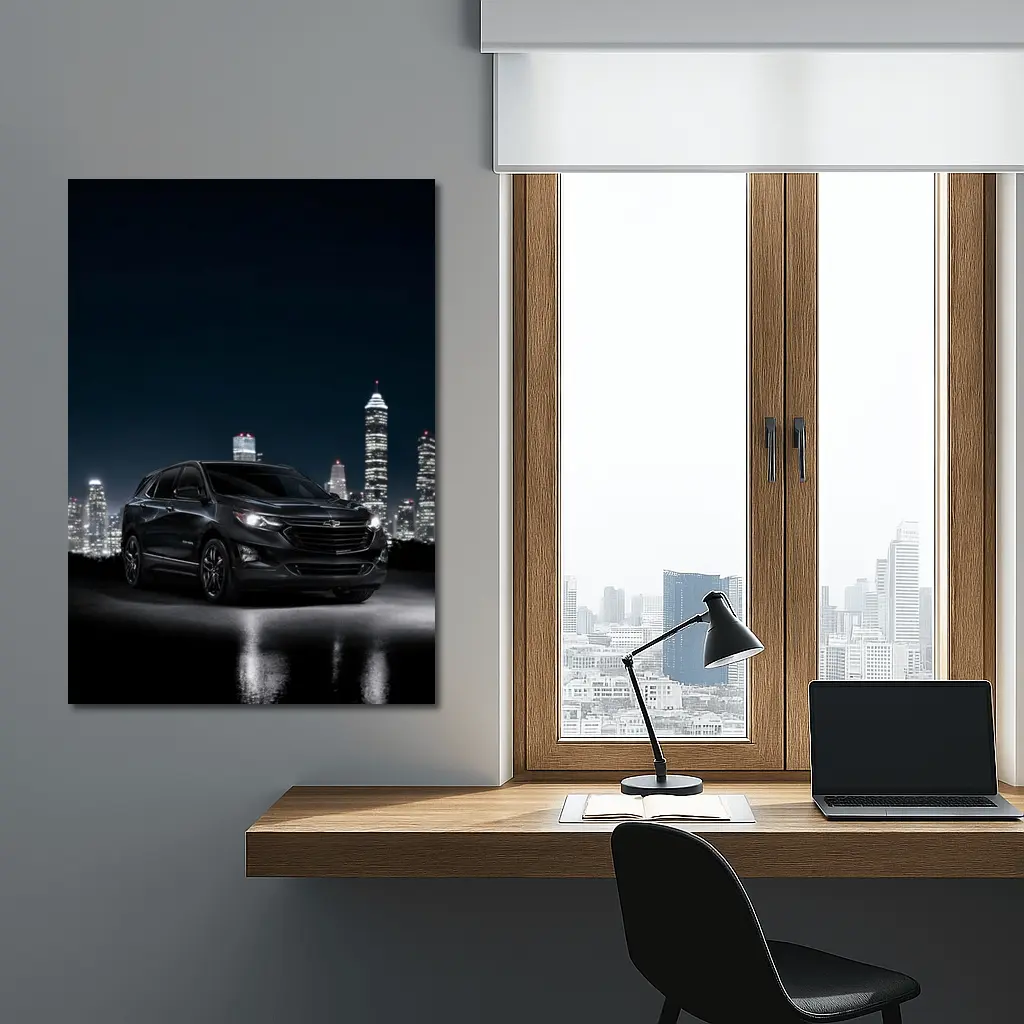 Chevrolet Equinox Black SUV City Night – Wall Art