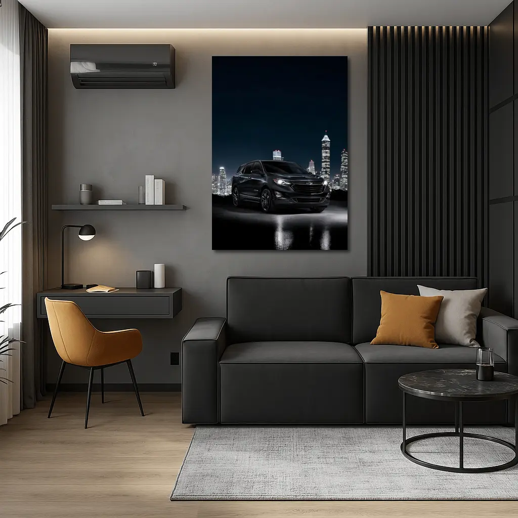 Chevrolet Equinox Black SUV City Night – Wall Art