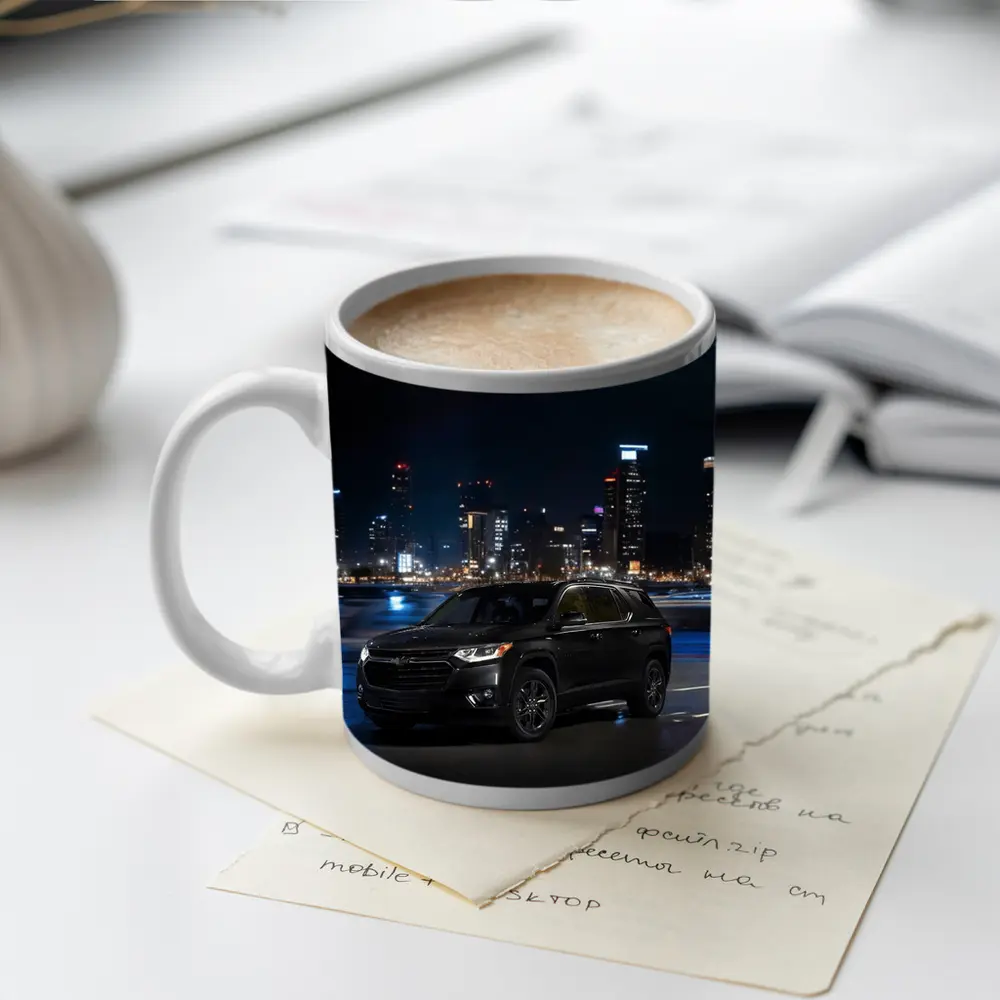 Chevrolet Traverse Black SUV City Night – Mugs