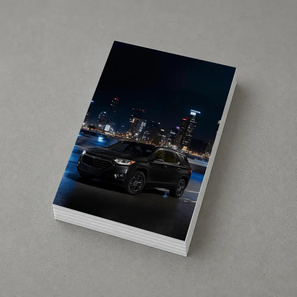 Chevrolet Traverse Black SUV City Night – Postcards