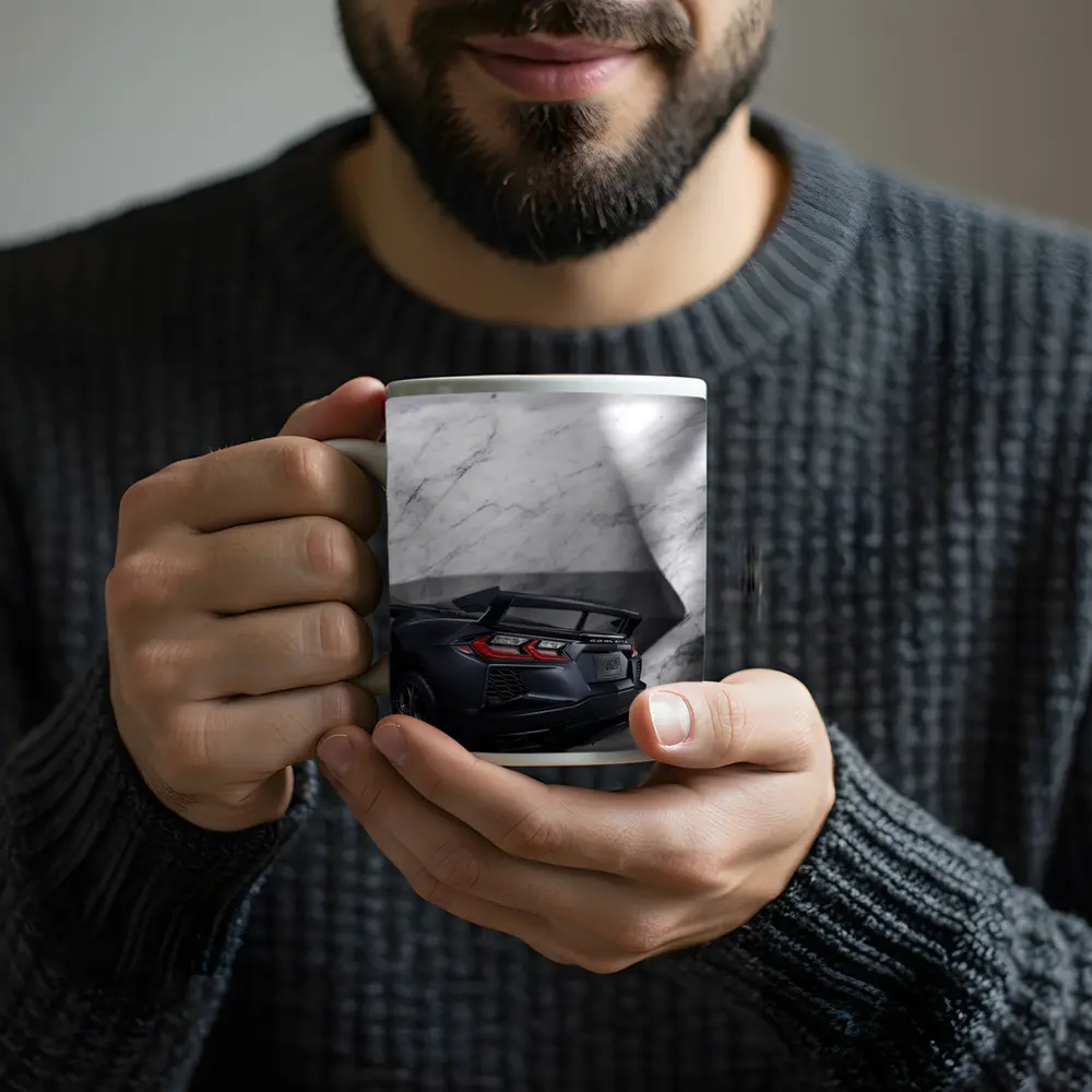 Chevrolet Corvette Black Rear Marble Setting – Mugs