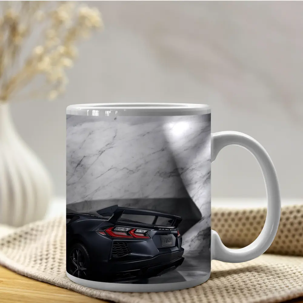 Chevrolet Corvette Black Rear Marble Setting – Mugs