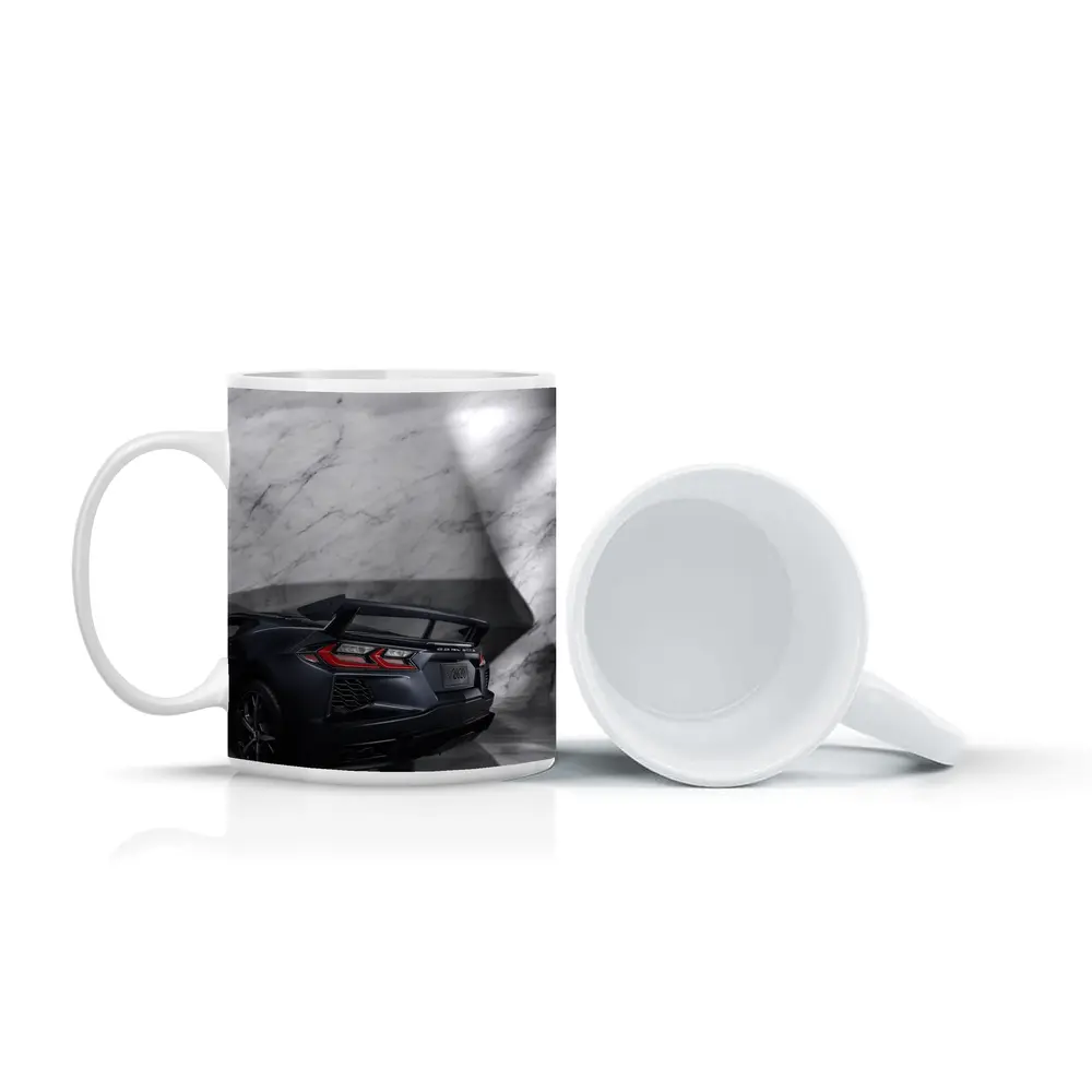 Chevrolet Corvette Black Rear Marble Setting – Mugs
