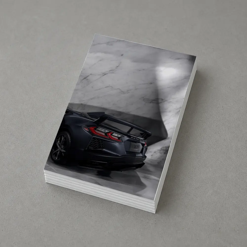 Chevrolet Corvette Black Rear Marble Setting – Postcards