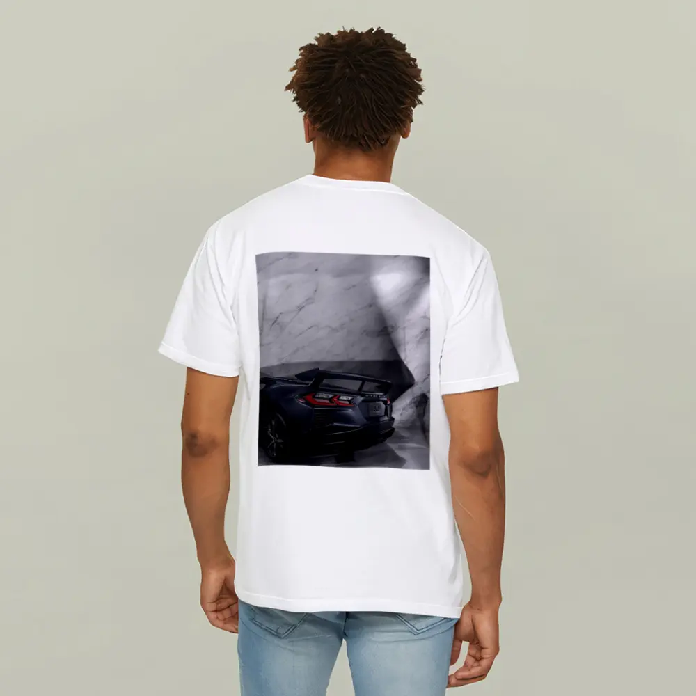Chevrolet Corvette Black Rear Marble Setting – T-Shirts