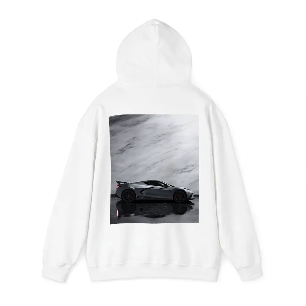 Chevrolet Corvette Silver Marble Studio Shot – Hoodies