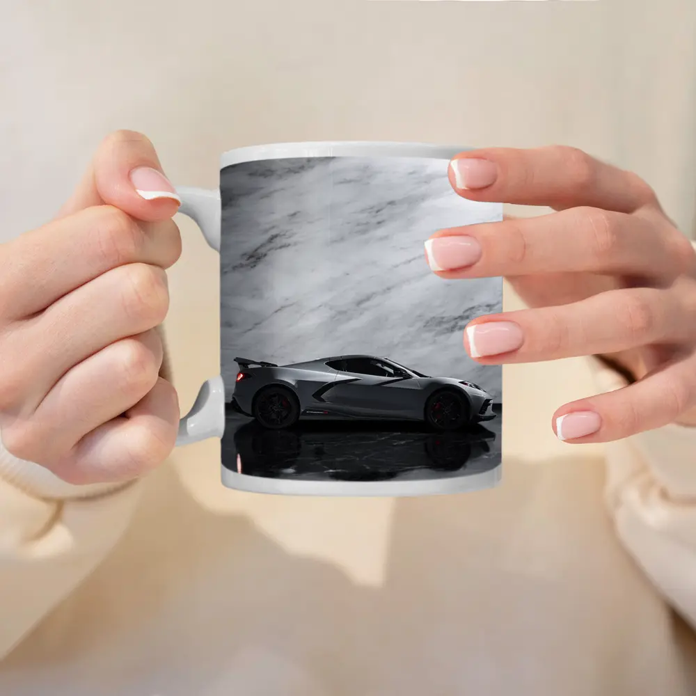 Chevrolet Corvette Silver Marble Studio Shot – Mugs