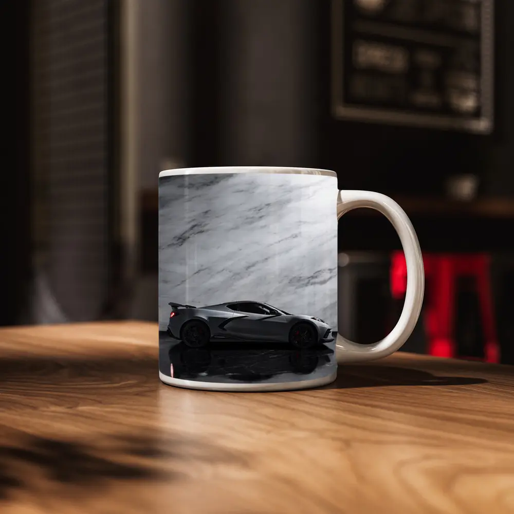 Chevrolet Corvette Silver Marble Studio Shot – Mugs