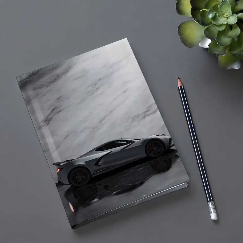 Chevrolet Corvette Silver Marble Studio Shot – Notebooks