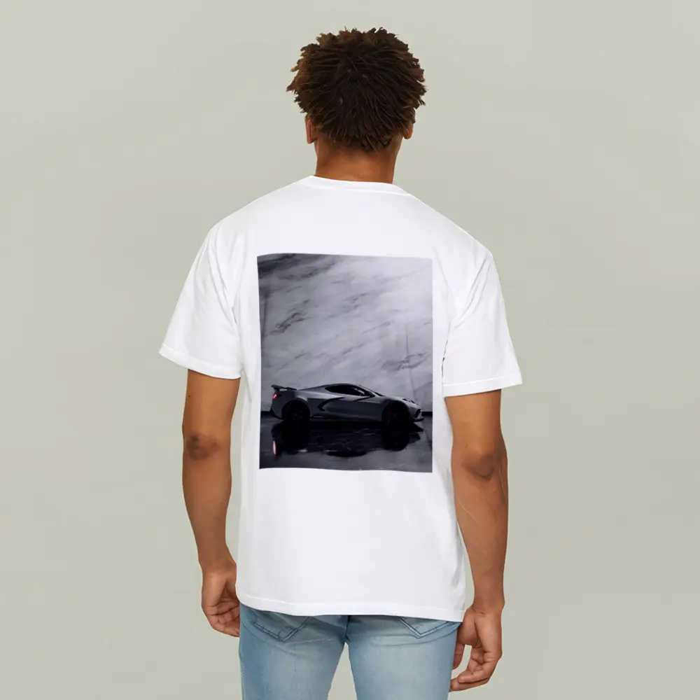 Chevrolet Corvette Silver Marble Studio Shot – T-Shirts