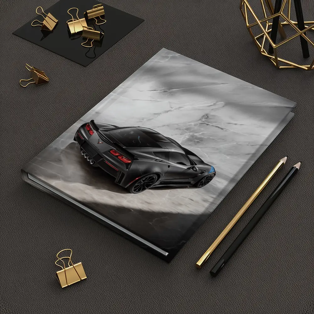 Chevrolet Corvette Black Marble Studio Shot – Notebooks