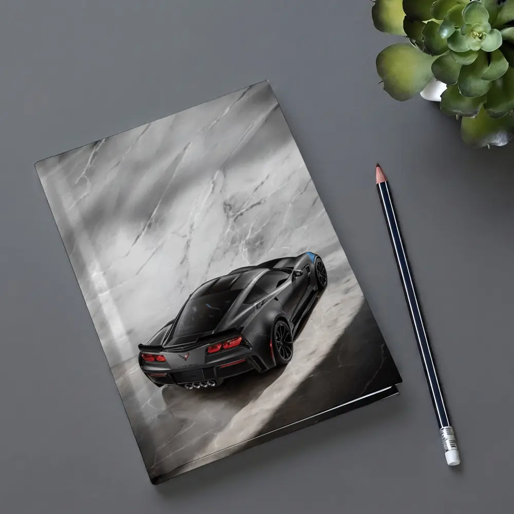 Chevrolet Corvette Black Marble Studio Shot – Notebooks