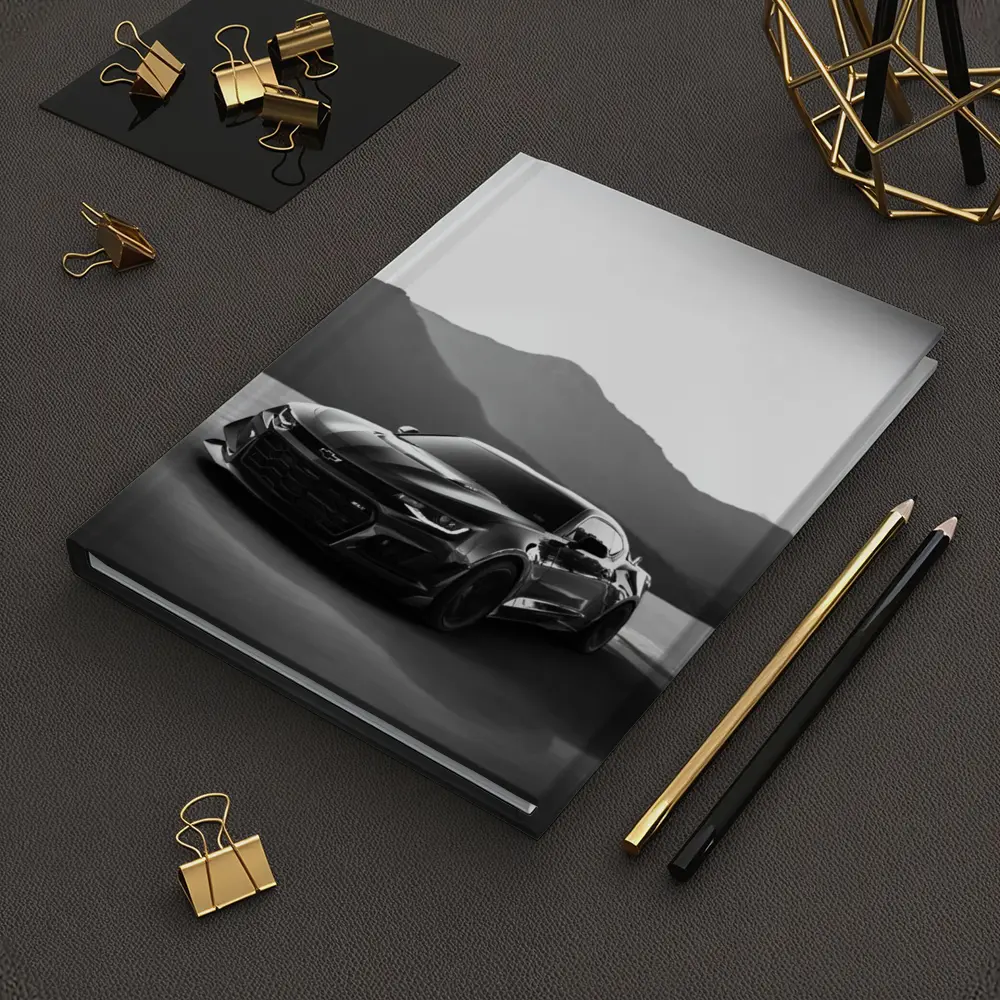 Chevrolet Camaro Black White Mountain Backdrop – Notebooks