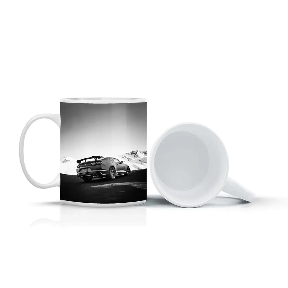 Chevrolet Camaro Black White Mountain Road – Mugs