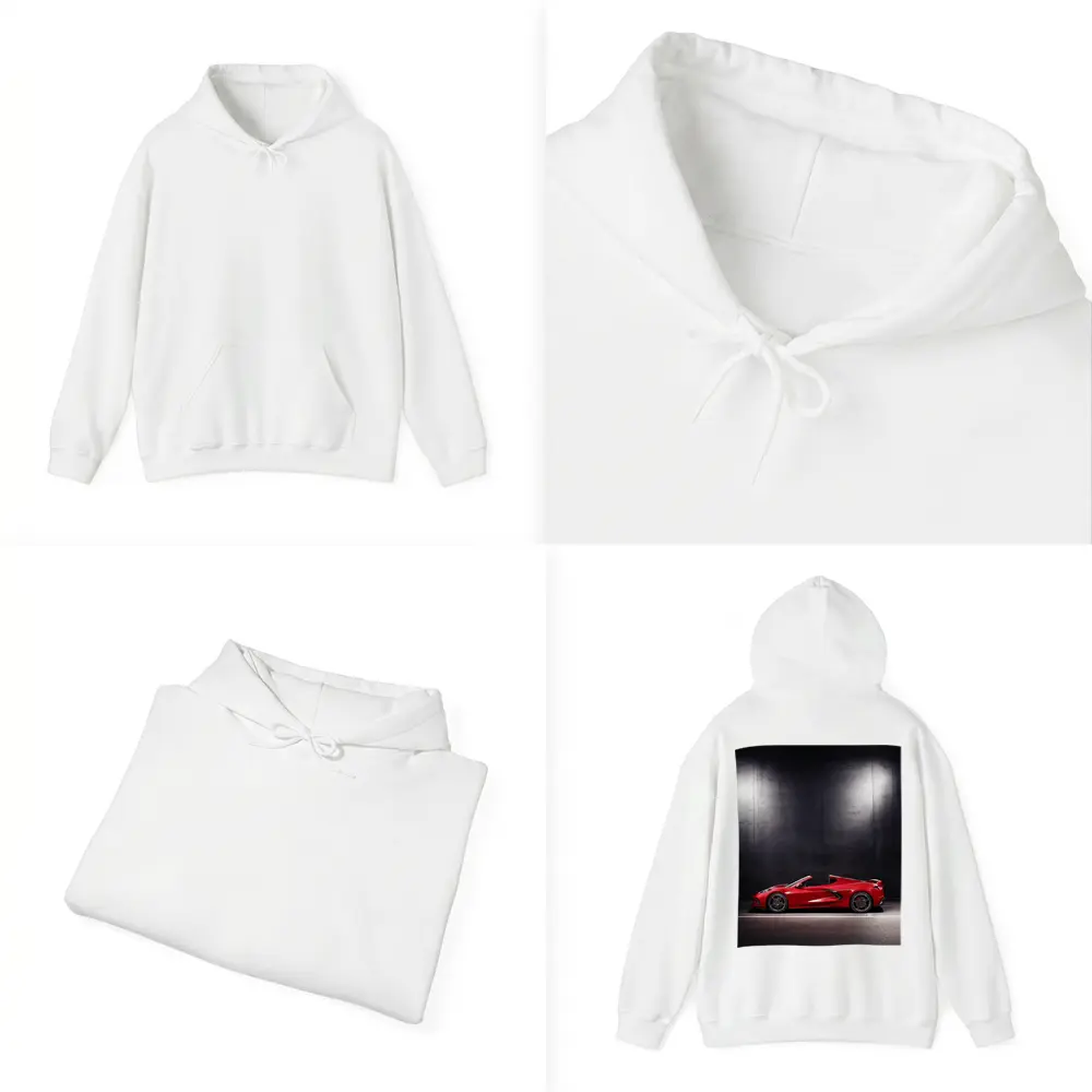 Chevrolet Corvette Red Sports Car Dark Studio – Hoodies