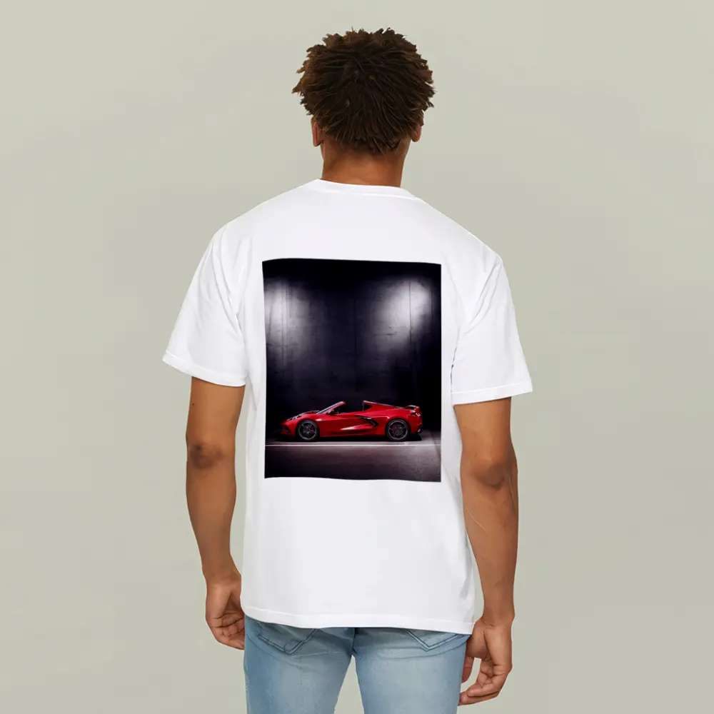 Chevrolet Corvette Red Sports Car Dark Studio – T-Shirts