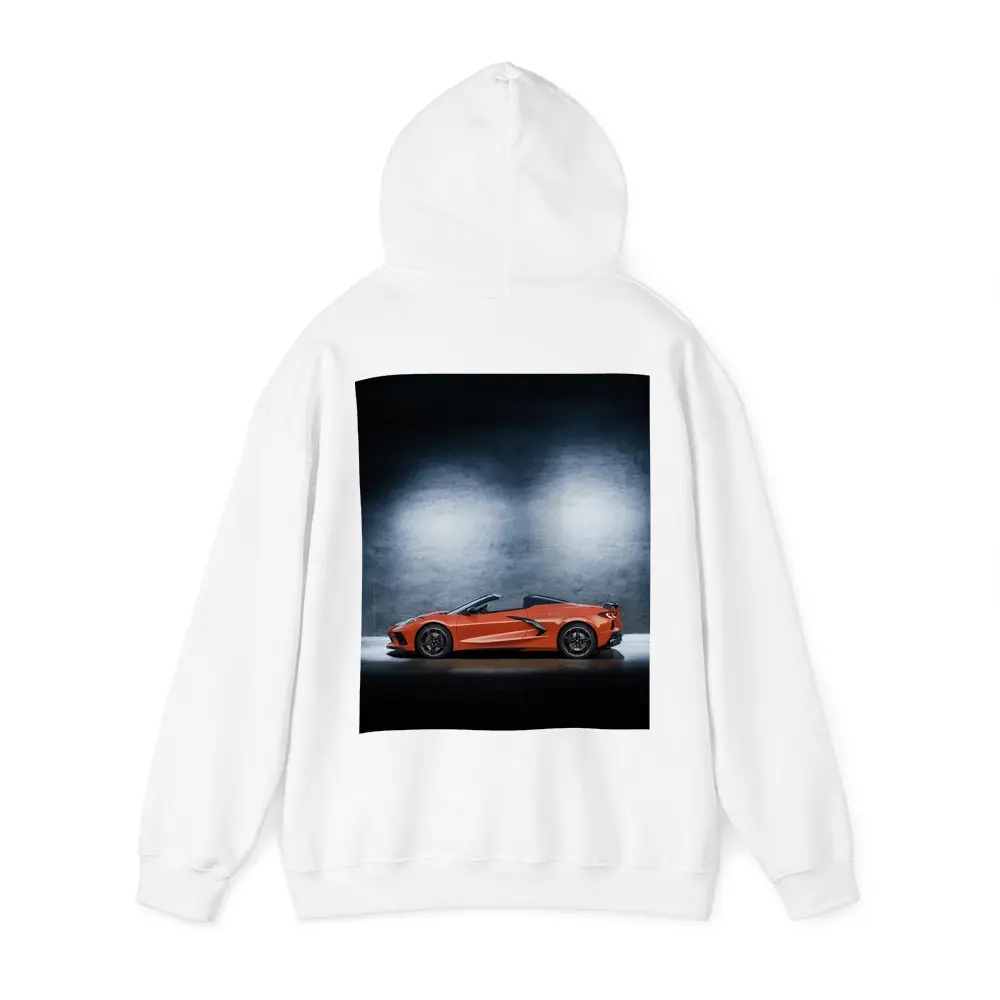 Chevrolet Corvette Convertible Orange Studio Shot – Hoodies