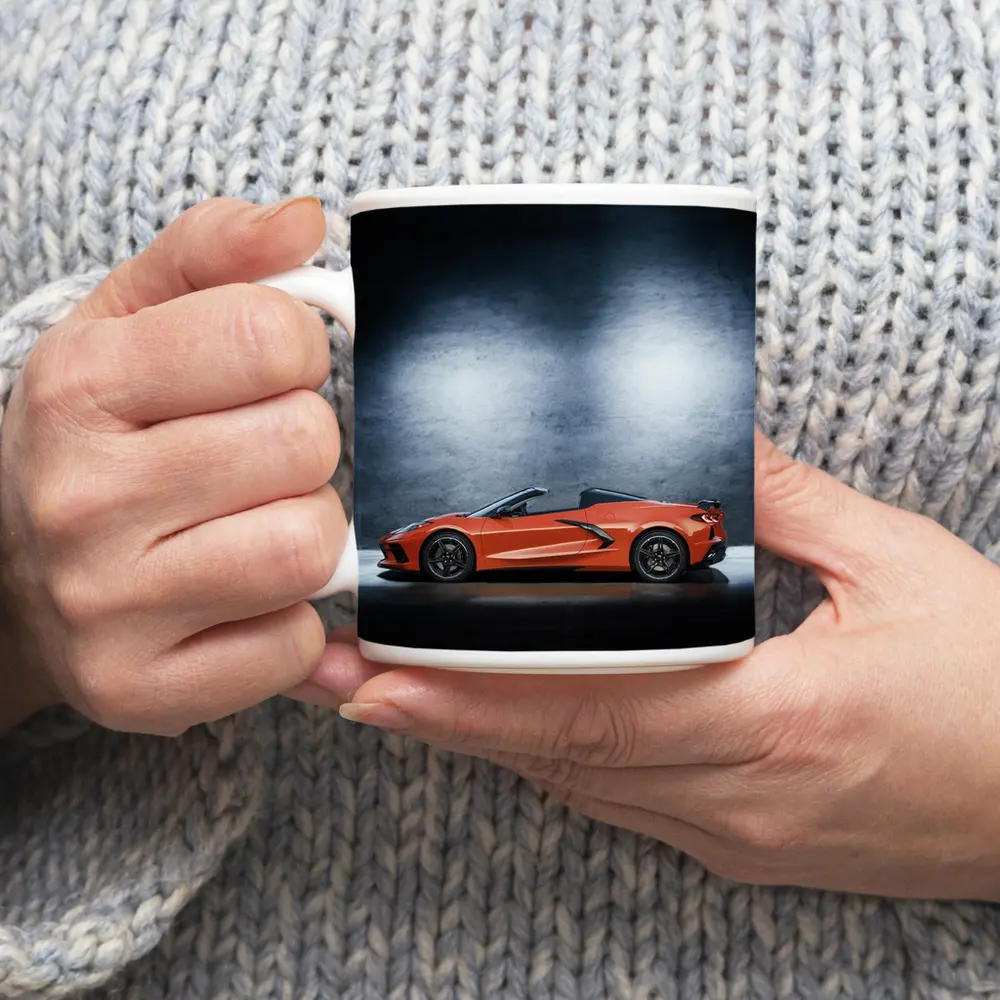 Chevrolet Corvette Convertible Orange Studio Shot – Mugs