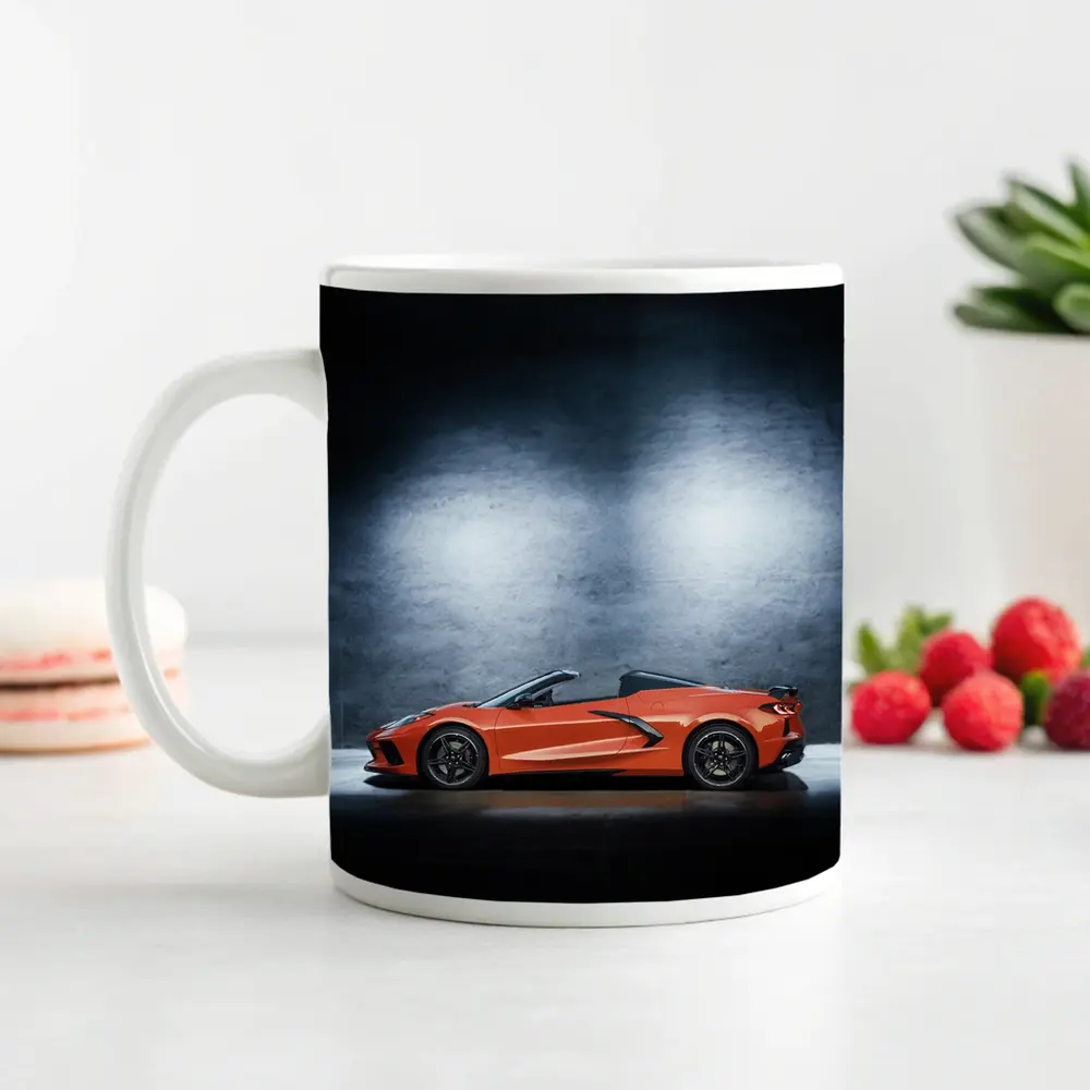 Chevrolet Corvette Convertible Orange Studio Shot – Mugs