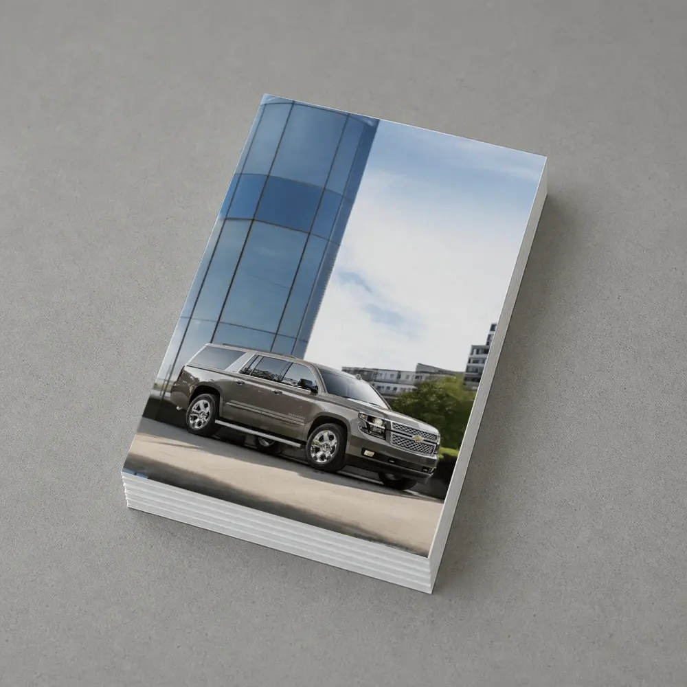 Chevrolet Suburban Parked Outside Glass Building – Postcards