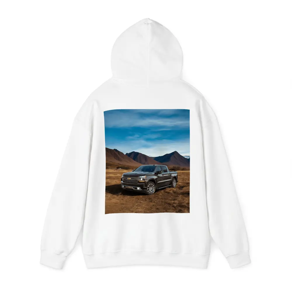 Chevrolet Silverado Black Truck Desert Mountains – Hoodies