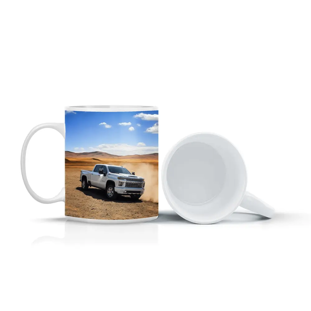 Chevrolet Silverado Tearing Through Desert Dust – Mugs