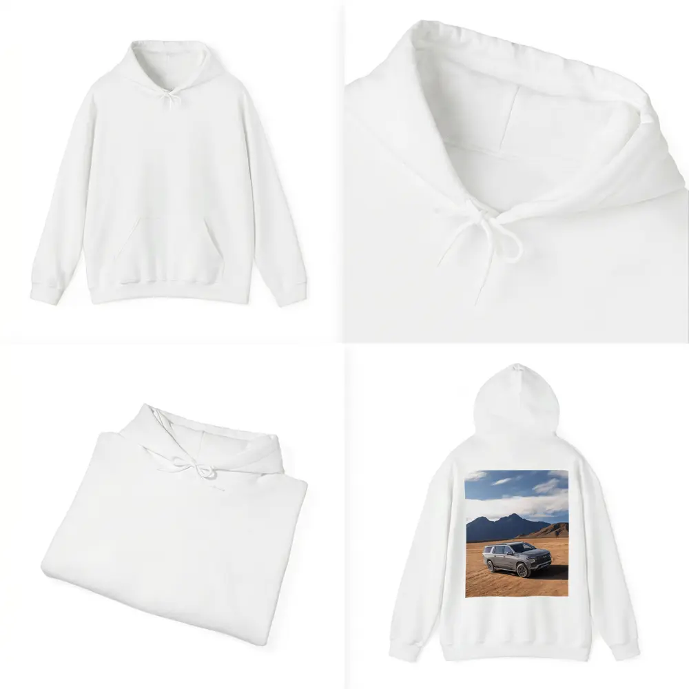Chevrolet Suburban Desert Mountains Landscape – Hoodies
