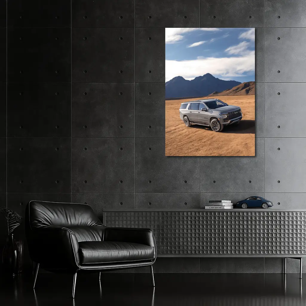 Chevrolet Suburban Desert Mountains Landscape – Wall Art