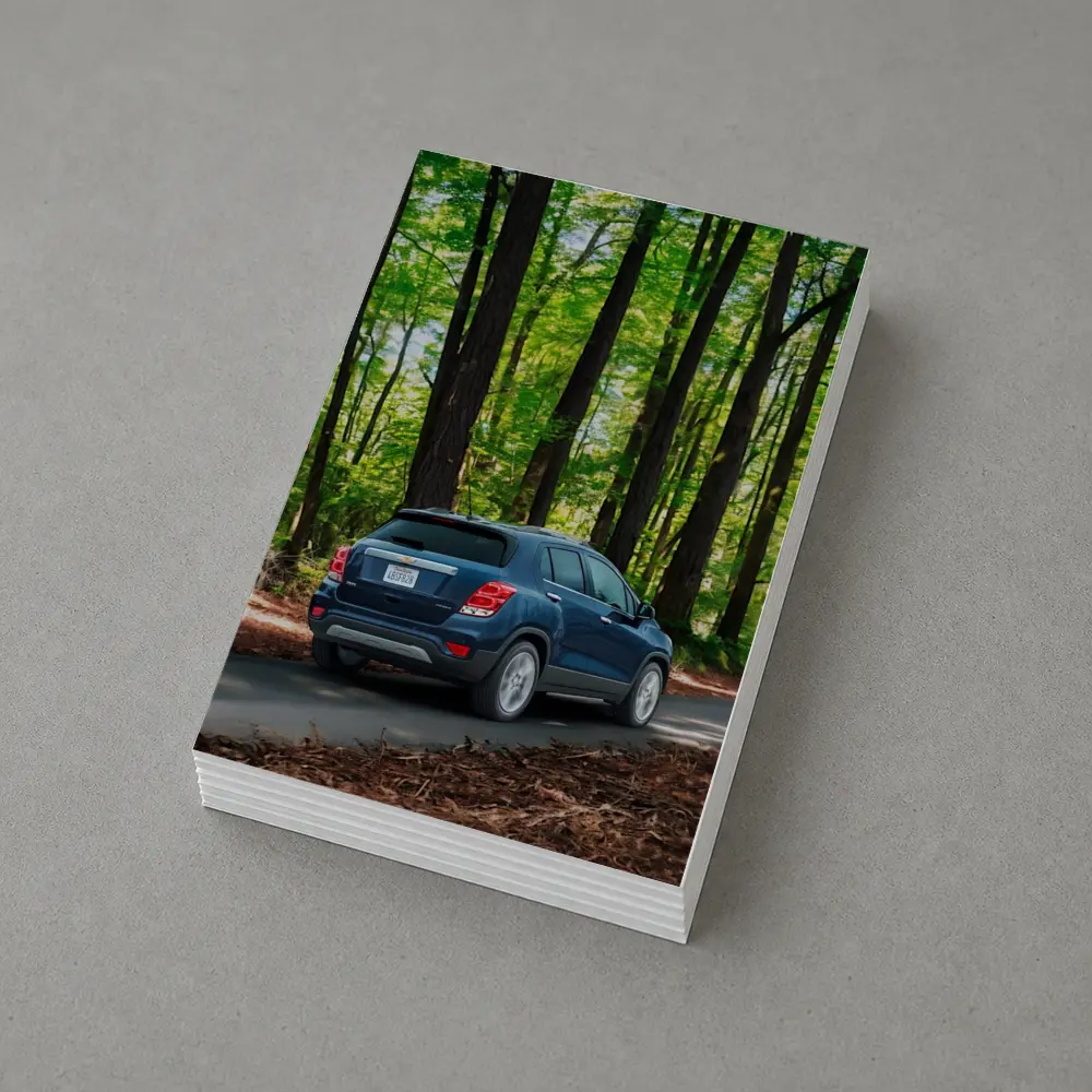 Chevrolet Trax Blue SUV Forest Road – Postcards