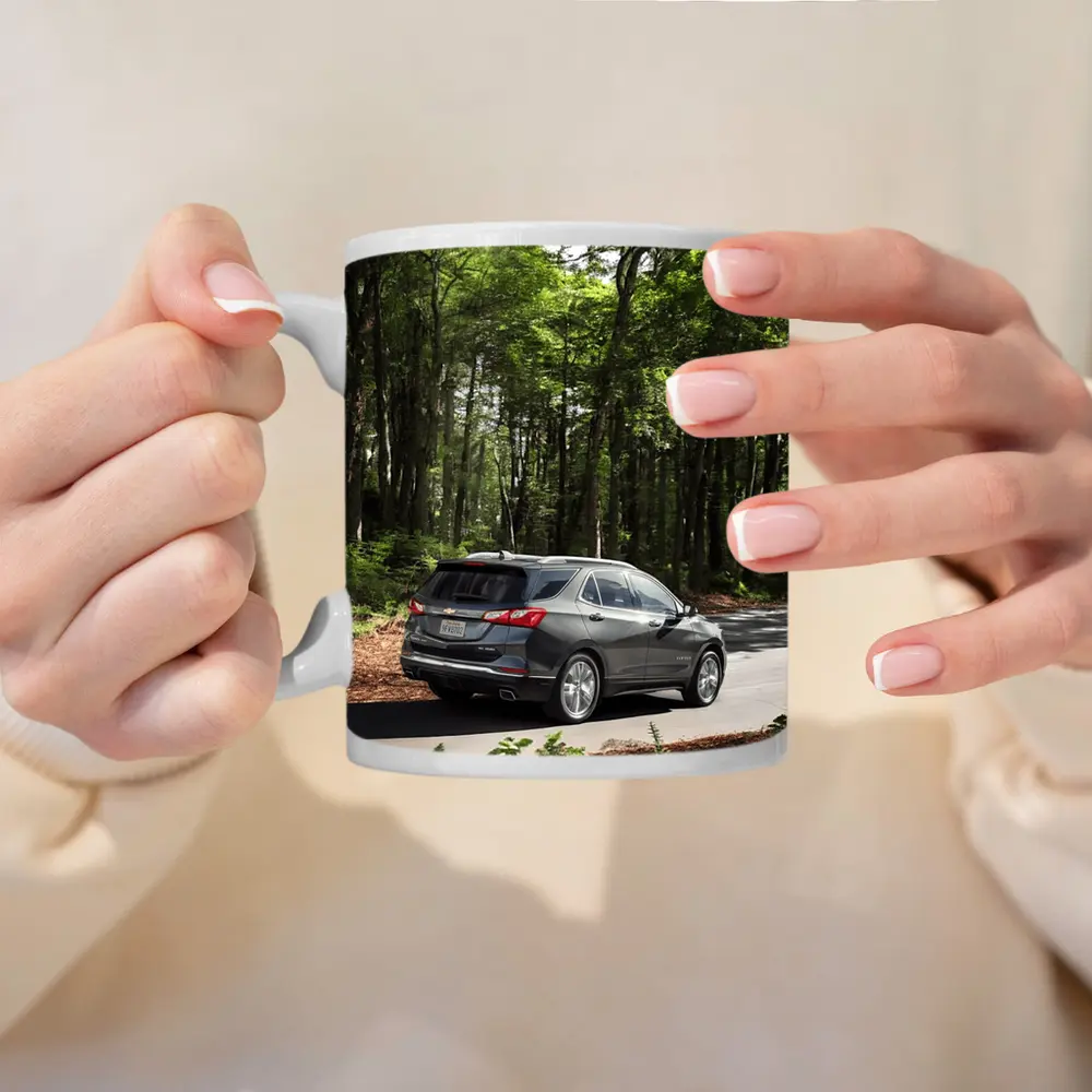 Chevrolet Equinox SUV Driving Through Forest Road – Mugs